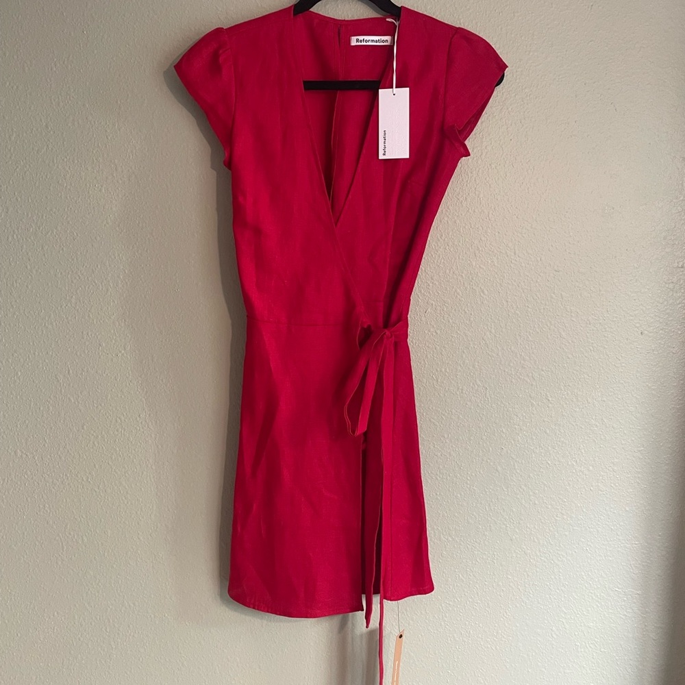 Red Reformation dress